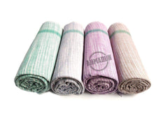 Ahmadun Handloom 100% Khadi Cotton Bath Towel 1200 Gsm - Multicolor (Pack Of 4)
