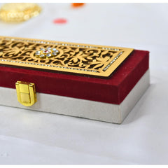 Premium Multipurpose Shagun Gift Box For Cash, Jewelery, Sagan Gifting, For Wedding, Material - Wood, Colour - Red