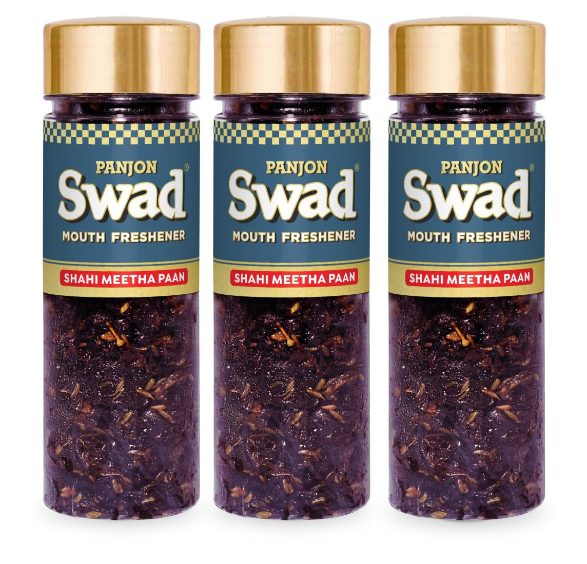Panjon Swad Shahi Meetha Paan 450gm, (150gm *3) | Digestive Mouth Freshener | Jar Pack