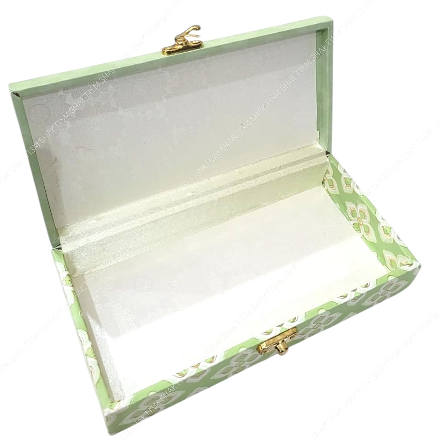 Best Wishes Decorative & Attractive Cash Box With Clip Lock, Shagun Box, Jewellery Box, Money Box Envelop Wedding, Gift Box, Bangel Box, Colour - Green