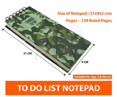 To Do List Notepad Diary, Pages - 129, Daily Planner Diary, For Boys & Girls (Green) Pack Of 1