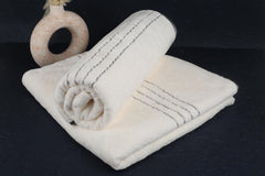 Hanker Velvet Touch Microfiber Bath Towel 600 Gsm | Ultra-Soft & Plush, Instant Dry Technology Large Size Bath Towel (Ivory White)