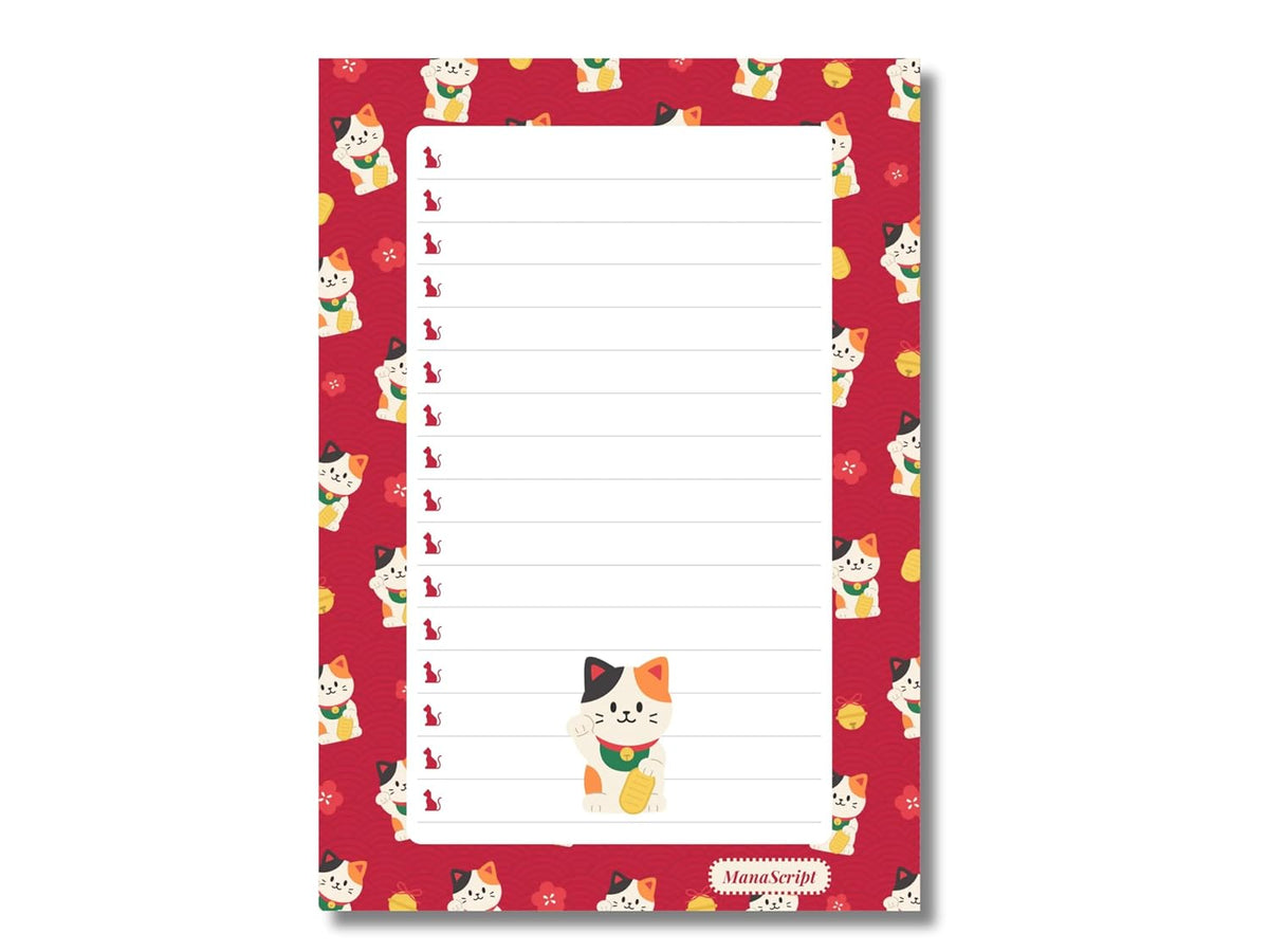 A5 Notes/To Do List Notepad, Beautiful Daily Checklist Pad, Tear-Off Sheets (Cat) Pack Of 1
