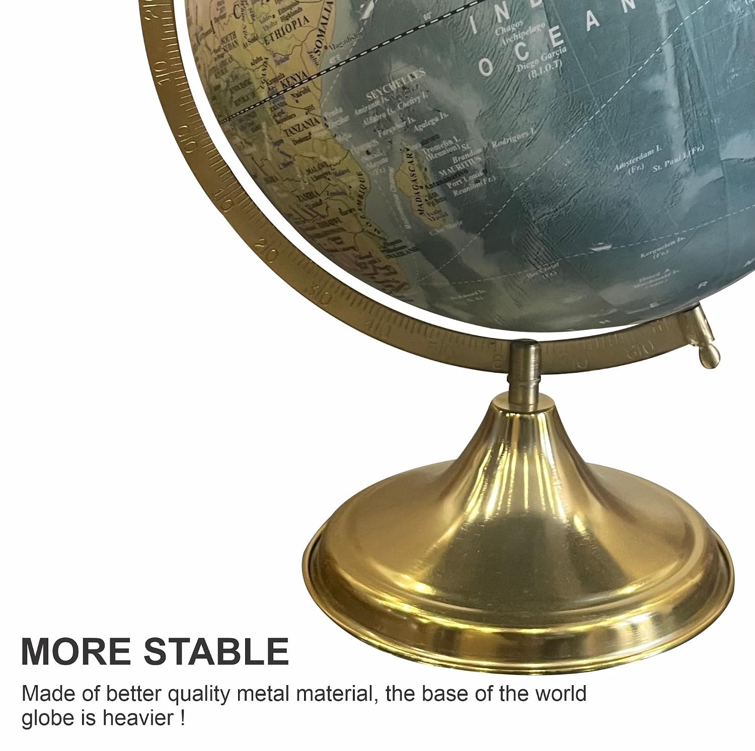 Physical Map Globe 12 Inch For Kids & Student Learning, Home Decor, Office Table, Educational Toy, Gift, Showpiece, For Students Learning, Green, Pack Of 1