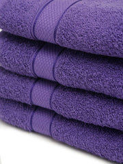 Creeva 100% Terry Cotton Hand Towels 800 Gsm | Highly Absorbent Super Soft, Quick Dry Sports Gym Workout Towel (Set Of 4) - Violet
