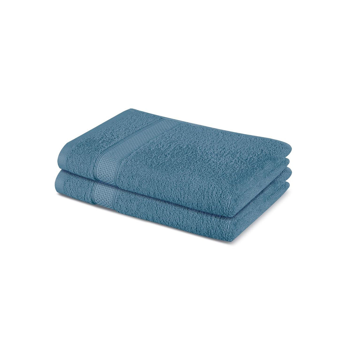 Himeya 100% Cotton Large Size Hand Towels 400 Gsm (Imperial Blue) - 2 Piece