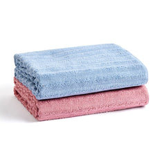 Haus & Kinder Allure Zero Twist Bath Towel 500 Gsm | Cotton Towel For Men, Women Pack Of 2 (Blue & Pink)