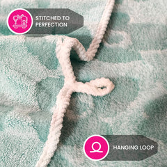 Enrich Homes Bath Towels 550 Gsm | For Women Large Size Absorbent Microfiber Bath Towel 2x Softer Than Cotton Towels (Flower Green)