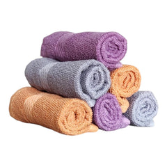 Caslino Small Cotton Face Towels 1800 Gsm | Soft & Absorbent Towel For Women & Men - Multicolor (Pack Of 18)