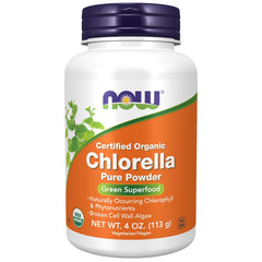 Now Foods Chlorella Powder, Mixed Carotenoids, Vitamin C, Iron & Protein | 113gm 0.2lbs