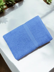 Tomferry 100% Cotton Large Size Bath Towel 500 Gsm | Soft & Absorbent Bath Towel For Men & Women - Blue