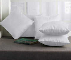 Microfiber Cushion Pillow, Durable Sofa Pillow For Home Décor, White - 18 X 18 Inch | Sofa Cushions, Furniture Pillow, Lightweight, Easy To Maintain, Soft Cushion Filler - Set Of 5