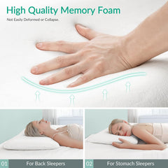 Memory Foam Pillow For Sleeping-Cervical Pillow For Neck Pain, Shoulder Relief | Back Pain Relief-Orthopedic Pillow For Neck Support - Standard Size, Bed Pillow, Long Lasting - 1 Pieces