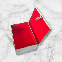 Stainless Steel Storage Boxes, Cash, Pooja Peti, Organizer, Vanity Box, Safe Locker, Cash Box With Handicrafts Digital Meenakari Laser Print Design - 9 Inch, Colour - Multicolour
