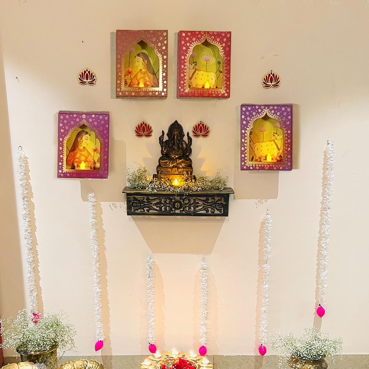 DEEP DWAR LED CANDLE TRADITIONAL JHAROKHA BOX FOR HANGING WALL HANGING CANDLES