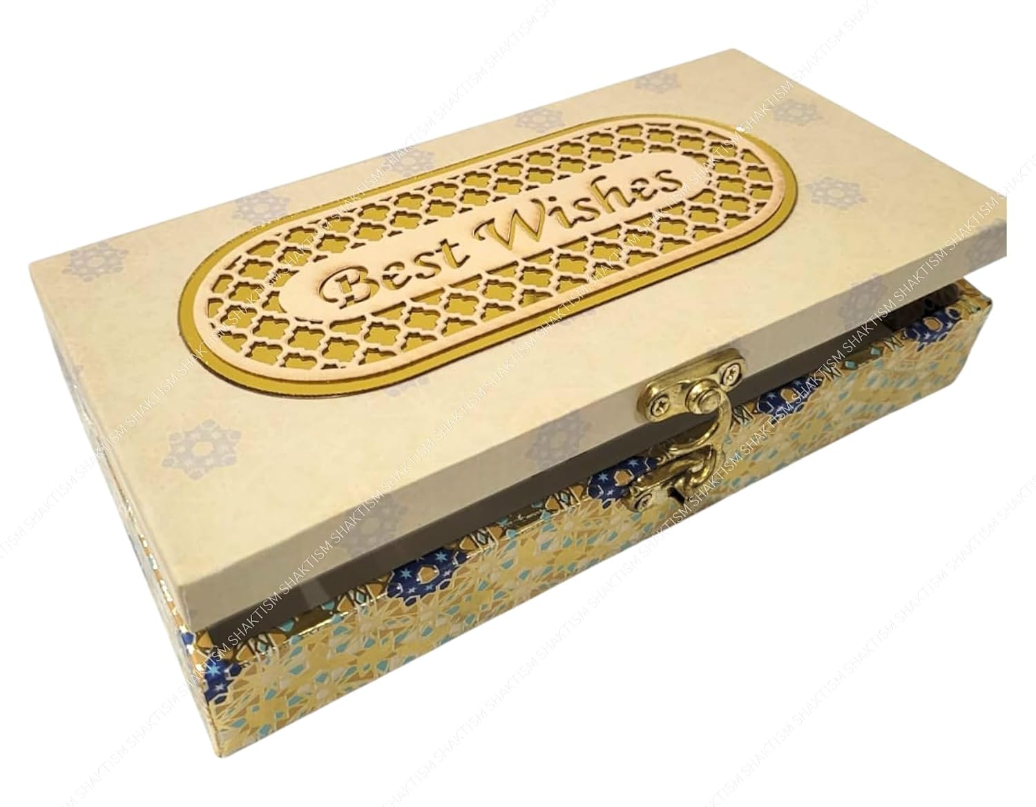 Best Wishes Decorative & Attractive Cash Box With Clip Lock, Shagun Box, Jewellery Box, Money Box Envelop Wedding, Gift Box, Bangel Box, Colour - Sea Green
