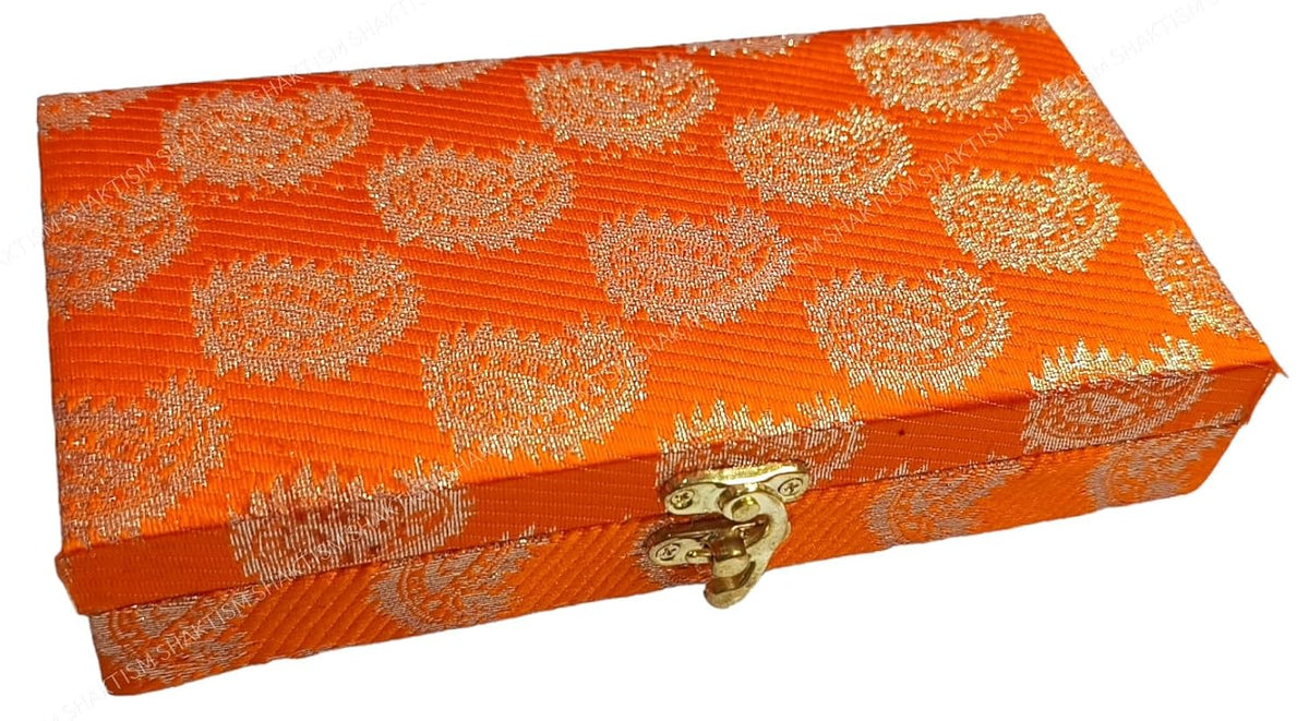 Decorative & Attractive Box Cash Box, Shagun Box, Jewellery Box, Money Box Envelop Wedding, Gift Box, Bangel Box Potli Design, Colour - Orange