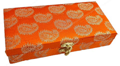 Decorative & Attractive Box Cash Box, Shagun Box, Jewellery Box, Money Box Envelop Wedding, Gift Box, Bangel Box Potli Design, Colour - Orange