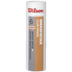 Wilson Smashstar Club Grade Nylon Shuttlecocks , Speed Fast - 78 | White , Pack Of 6 With Natural Cork