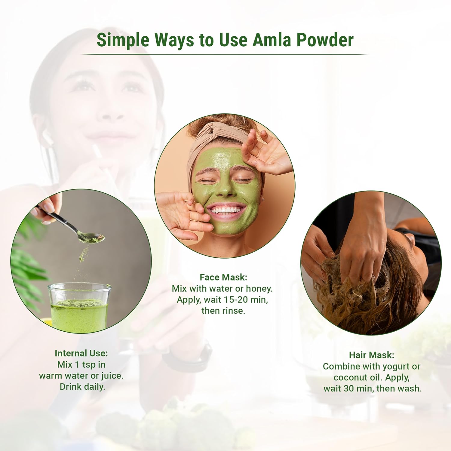 Aarshaveda Organic Amla Powder 100% Pure & Natural Promotes Hair Growth & Skin Care Scalp Treatment With Vitamin C, Healthy Hair Nourishment No Preservatives | 200gm 0.4lbs