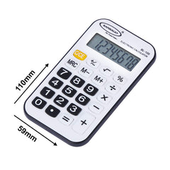 Bambalio 8 Digits BL-100 Portable Pocket Calculator With 3 Years Warranty, 3 Years Battery Life Black | Pocket Size, Scratch LCD Screen