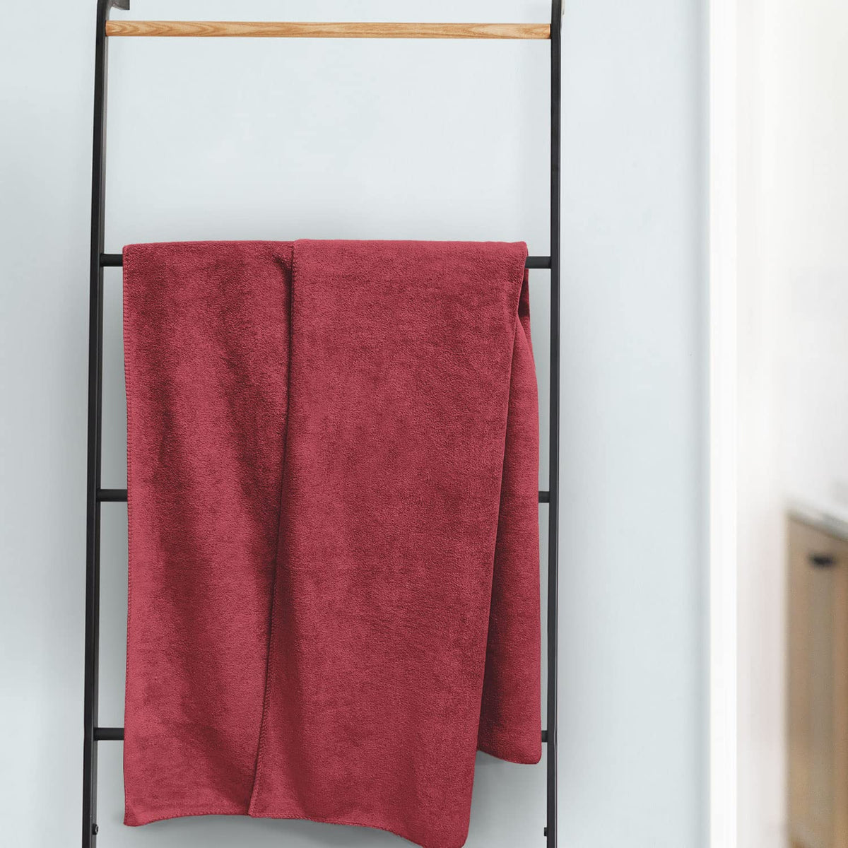 Sassoon Venir Microfiber Men XL Bath Towel 450 Gsm | Ultra Soft Material, Towel For Daily Use (Crimson)