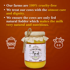 100% Pure A2 Desi Gir Cow Ghee By Vanalaya | Rich Source Of Vitamin A & Healthy Delicious Pure Desi Ghee For Diet | (500ml) 16.9 Ounce | Jar Pack