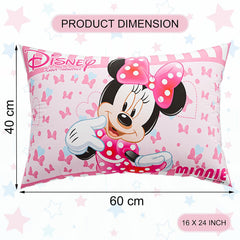 Microfiber Pillows For Bed, Soft Pillow For Sleeping, Disney Print - Pink - 16 X 24 Inch | Washable & Neck Support Pillows | For Sleeping Bedroom & Living Room, Suitable For All Sleepers
