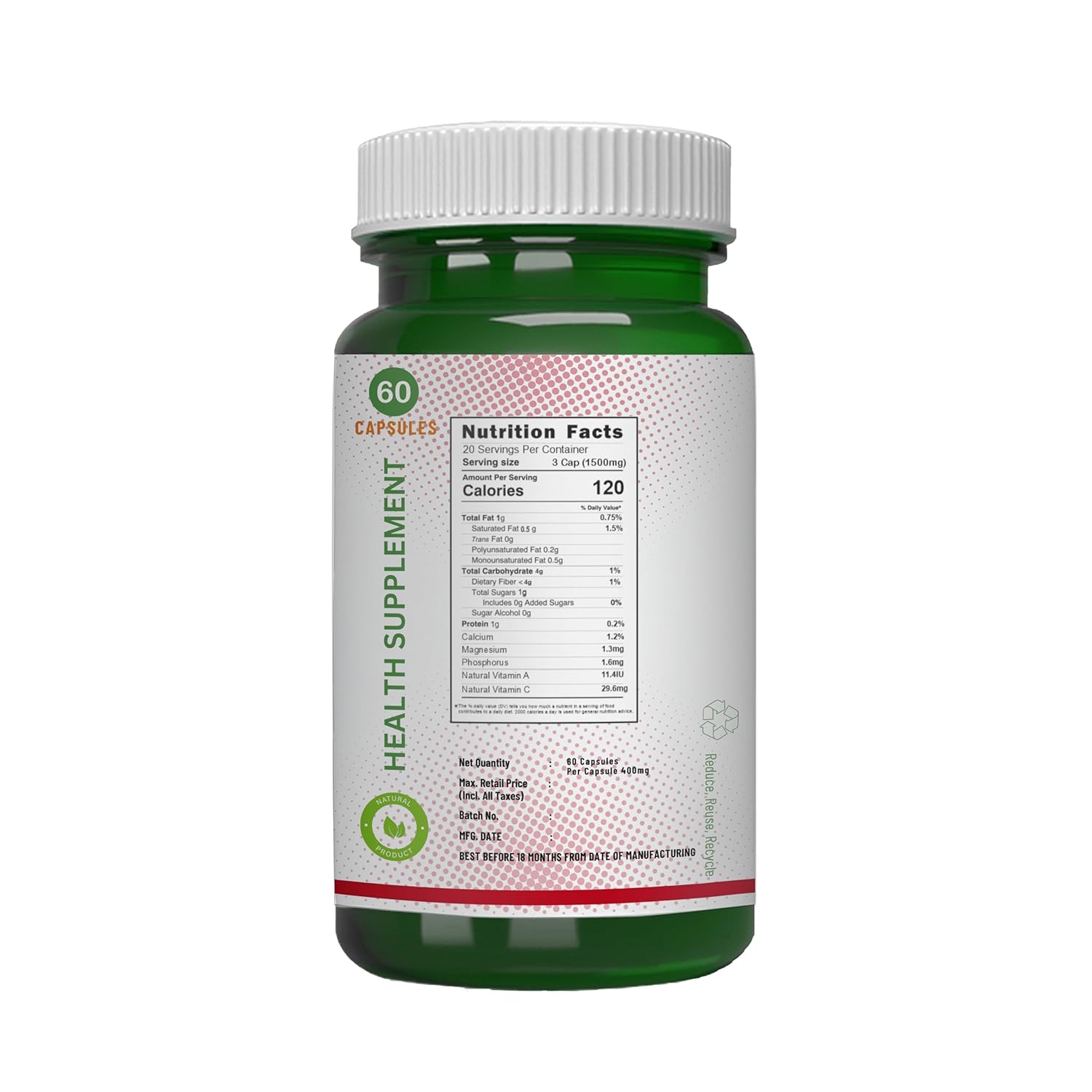 Rudrang Nutri Store Garcinia Cambogia Extract, Utilizing Vacuum Freeze Dried Technology, Weight Management, Appetite Control, Metabolism Boost | 400mg, 60 Veg Capsules 100gm 0.2lbs Each Pack Of 2