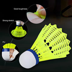 Sojare Badminton Nylon Shuttlecocks For Recreation Training | Green , Pack Of 6