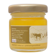 Pure Natural A2 Gir Cow Ghee By Shiva Organic | High In Protein Fiber & Healthy Delicious Desi Ghee Good For Weight Loss | (50ml) 1.6 Ounce | Jar Pack