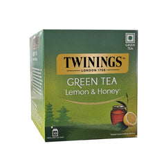 Twinings Lemon & Honey Green Tea - 20gm, 0.7 Ounce, 10 Enveloped Tea Bags | Good Source Of Hydration, Rich In Antioxidants - Caffeine Free Green Tea