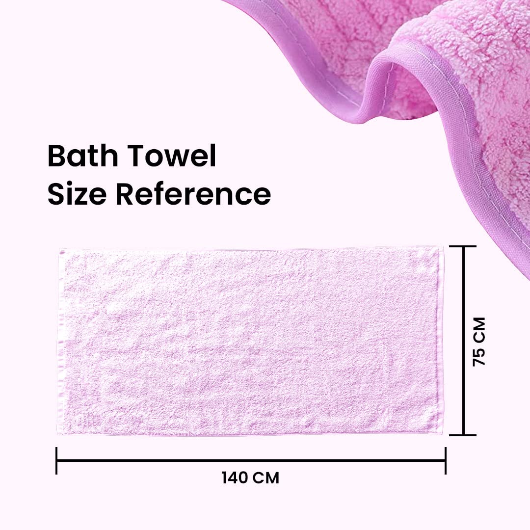 The Better Home Microfiber Bath Towel 900 Gsm | Soft, Lightweight, Absorbent & Quick Drying Bath Towel For Men & Women (Pink + Green) - 2 Pcs