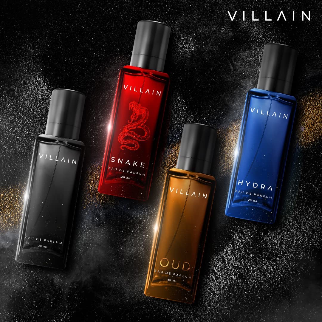 Villain Rebel Luxury Perfume Gift Set For Men 4x 0.6 Fl.oz. Men Fragrance Set | Perfume Combo