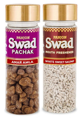 Panjon Swad Anar Amla & White Sweet Saunf Mouth Fresheners 240gm, (120gm *2 Bottles)
