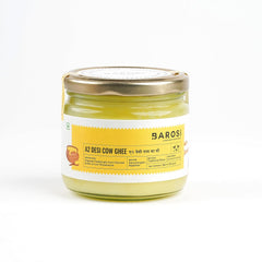 Organic A2 Desi Cow Ghee By Barosi | Rich In Vitamins A, E & Healthy Danedar Cow Desi Ghee Perfect For Boost Immunity | (300ml) 10.1 Ounce | Jar Pack