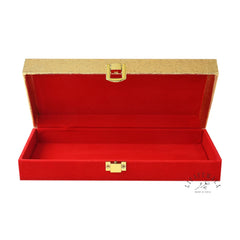 Designer Rectangular Shaped Best Wishes Cash Box, Shagun Box, Gift Box, Gaddi Box, Jewellery Box, Shagun Envelope In Floral Design, Colour - Golden