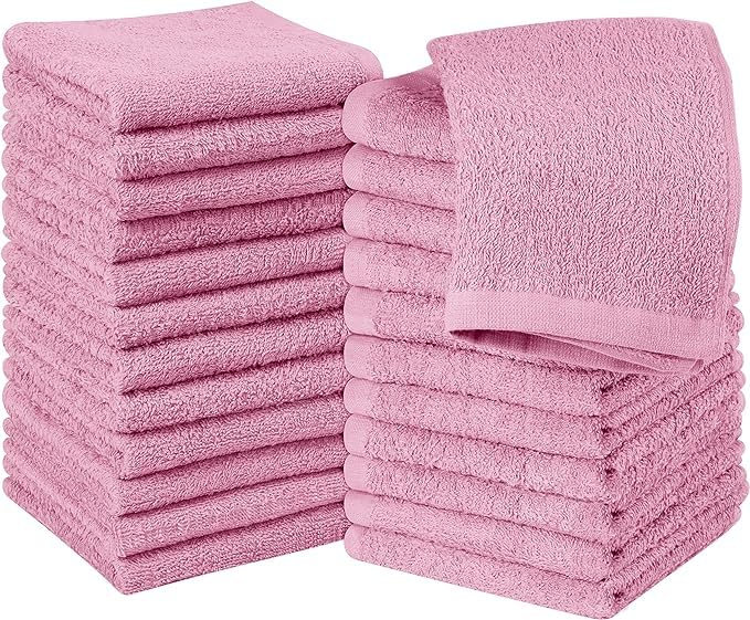 Jenny Denial 100% Cotton Soft Face Towel 1300 Gsm | Super Absorvent & Quick Dry - Pack Of 10 Pcs (Pink)