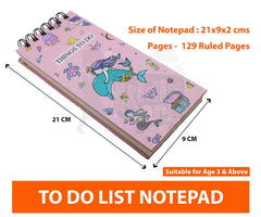 To Do List Notepad Diary, Pages - 129, Daily Planner Diary, For Boys & Girls (Pink) Pack Of 1