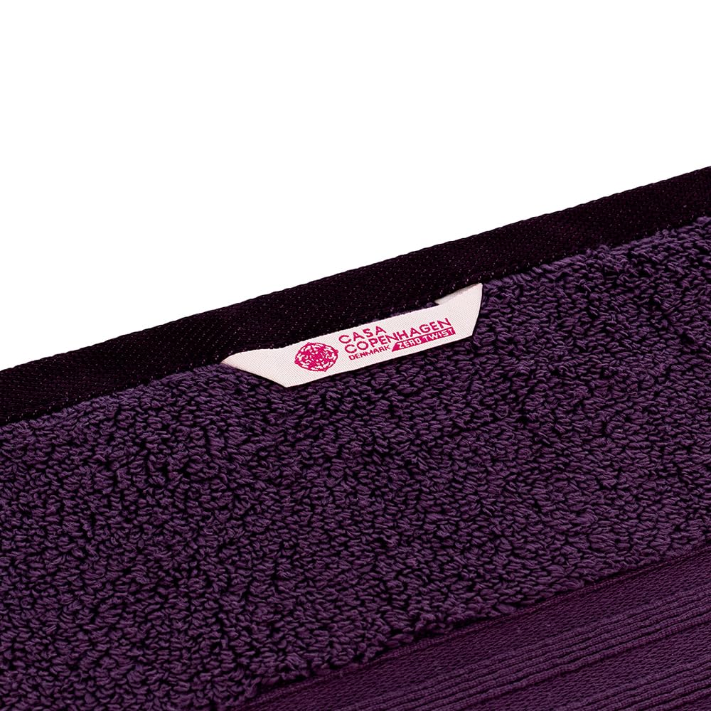 Casa Copenhagen Egyptian Cotton Exotic Hand Towel 400 Gsm (Zt Dark Purple)- 2 Pcs