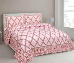 Jaipuri Bedsheet King Size With 2 Pillow Covers - 90 X 108 Inches, Orchid Pink | Luxurious Comfort & Breathability | Super Soft Breathable & Wrinkle Free