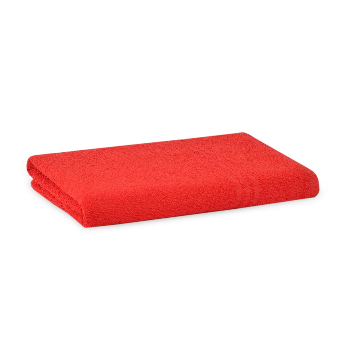 Cotton Bolls Textiles Soft Fabric Bath Towels 250 Gsm Large Size Soft & Absorbent 1 Piece Bath Towel For Men/Women In Daily Use (Red)