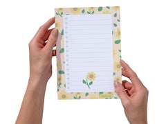 A5 Notes/To Do List Notepad, Beautiful Checklist Pad, Tear-Off Sheets (Sunflower) Pack Of 1