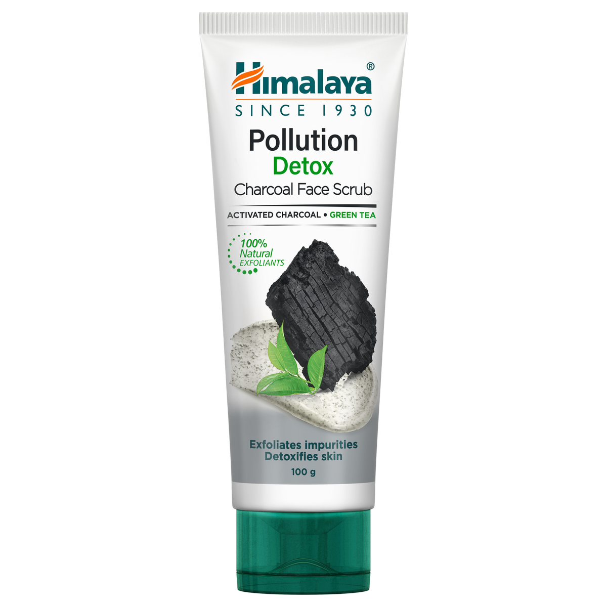 Himalaya Pollution Detox Charcoal Face Scrub, Exfoliates Impurities & Detoxifies Skin | 100gm