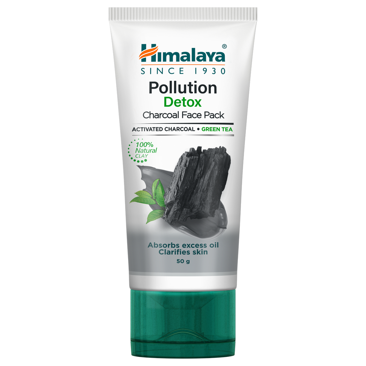 Himalaya Pollution Detox Charcoal Face Pack, Helps Absorb Impurities & Excess Oil Caused By Pollution  | 50gm