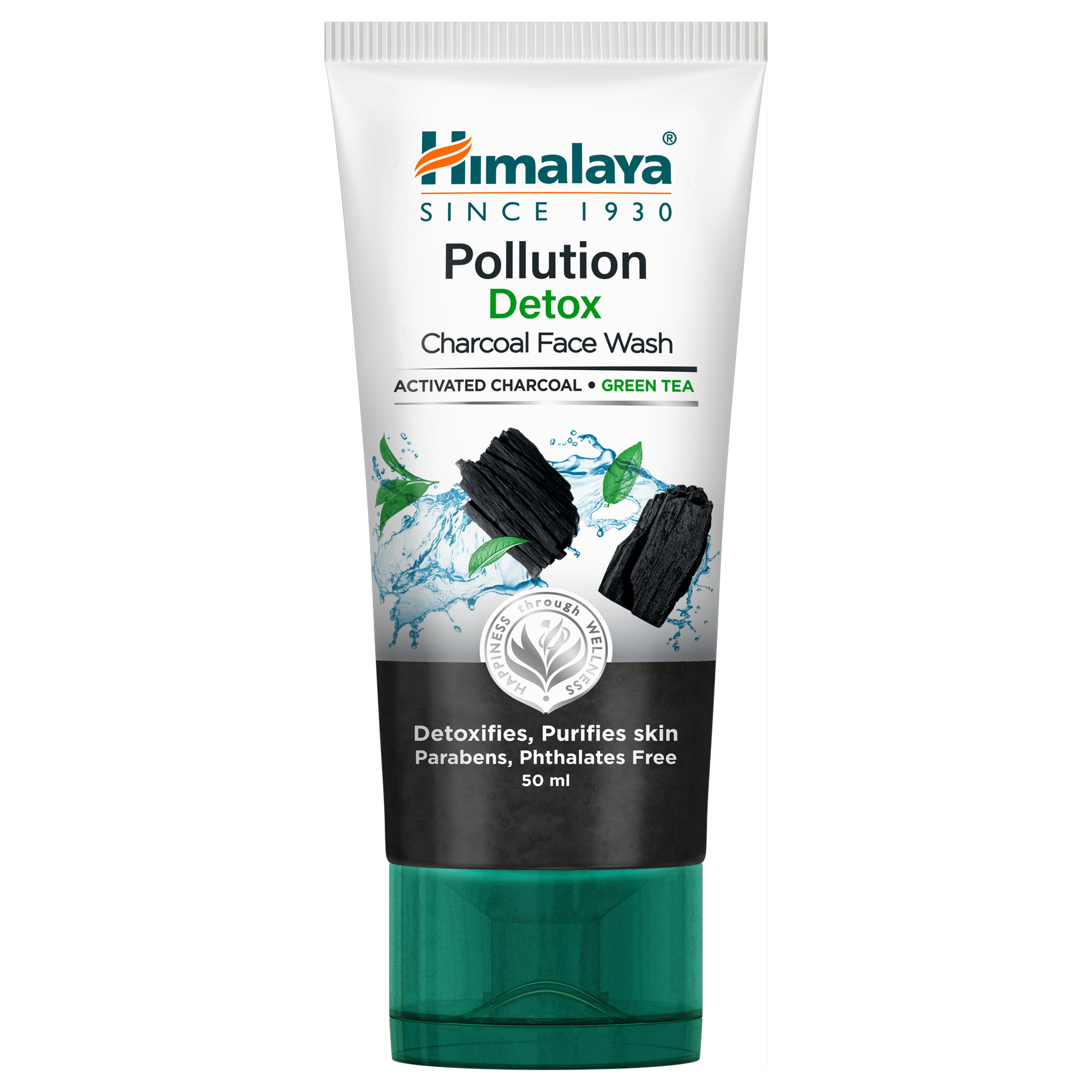 Himalaya Pollution Detox Charcoal Face Wash, Detoxifies & Purifies Skin | 50ml