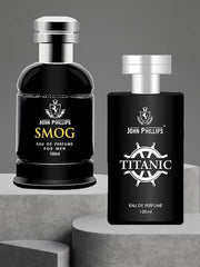 John Phillips Luxury Smog & Titanic Eau De Parfum 100ml 3.4 Fl.oz. Each Pack Of 2 For Unisex