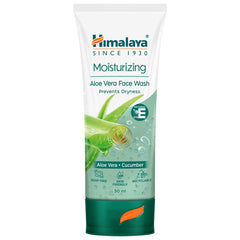 Himalaya Moisturizing Aloe Vera Face Wash, With Natural Vitamin E & Plant-Based Skin Conditioners | 50ml