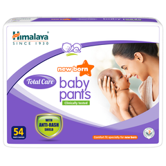 Himalaya Newborn Total Care Baby Pants, Comfort, Protection & Total Care Of Baby's Skin | Pack Of 54 Diapers