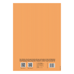 Patanjali A4 Gyanpath Notebook (29.7x21cm) Orange, 172pages Single Line, Pack Of 1